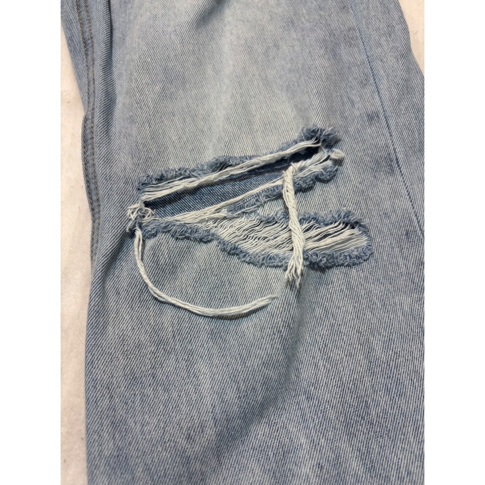Vervet Los Angeles Womens Light Wash Distressed Wide Leg Jeans V2473 Size 24 - Picture 8 of 14